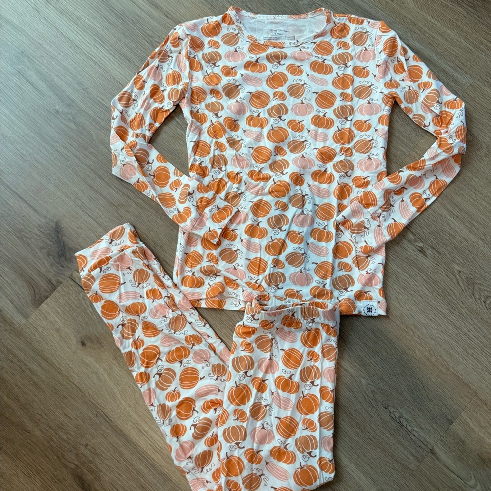Pumpkin Print Kids Pajamas Sweet Bamboo Size 8